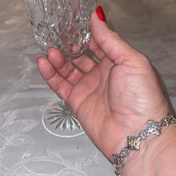 Sterling silver bracelet w/ semi precious gemstones. 7.5” with lobster clasp. - Picture 4 of 6